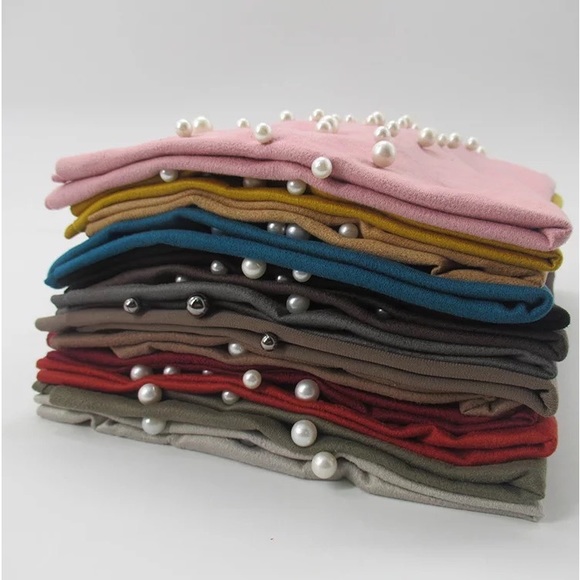 Pearl and Ultra Suede Infinity Head Wrap - Picture 4 of 8